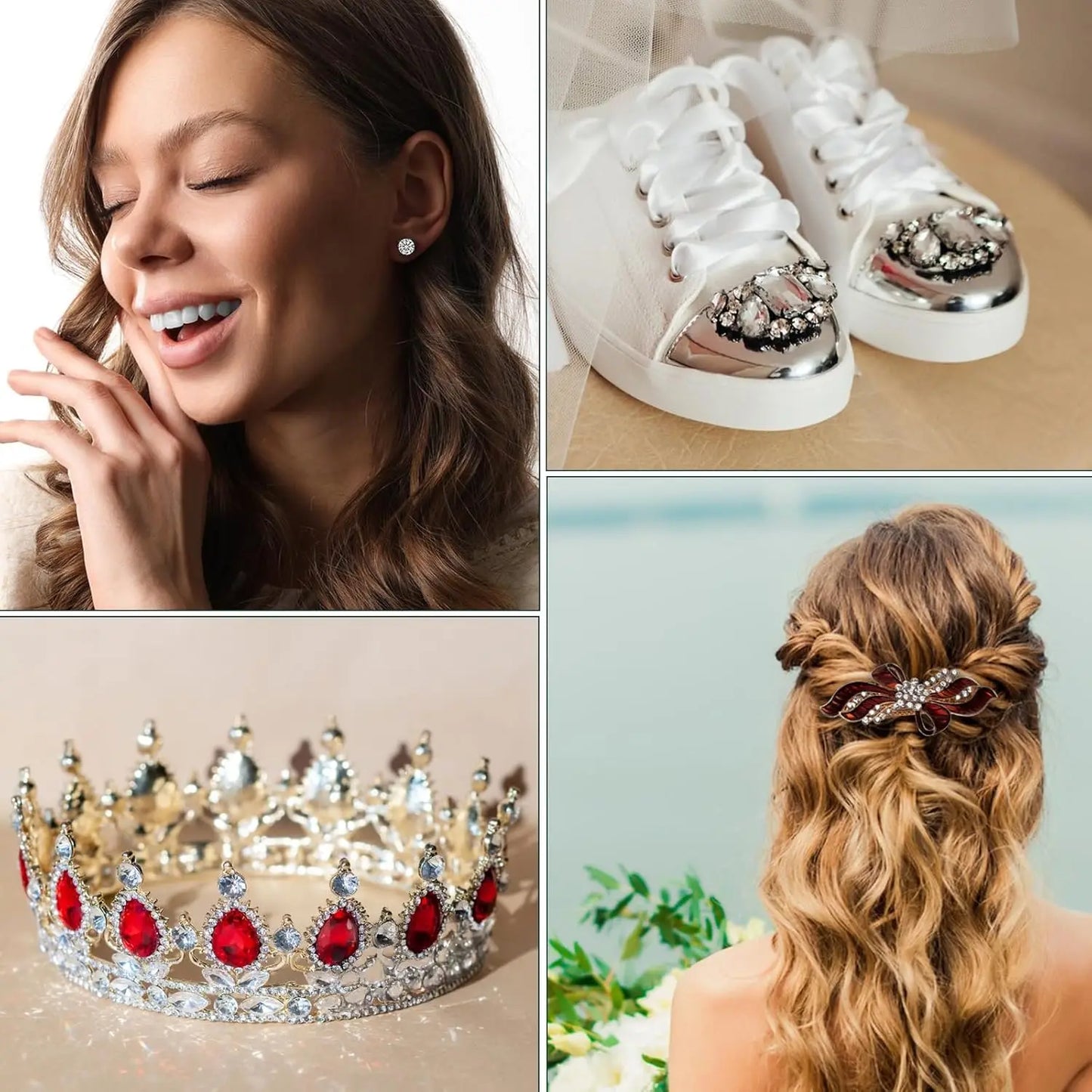 500PCS Crystal Stitching Rhinestones Stitching Rhinestones with Silver Claws 3-10 mm Glass Rhinestones for Crafts, Garment