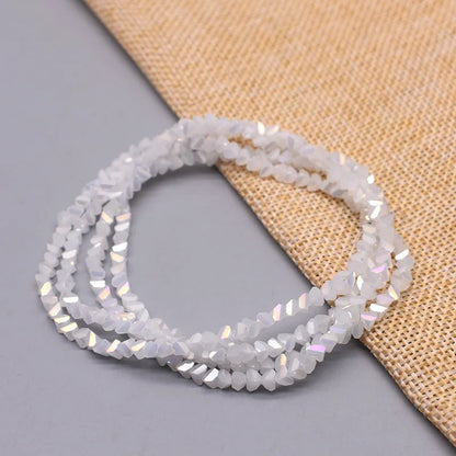 New Color Triangle Crystal Beads 4mm 130pcs Charm Crystal Glass Loose Beads For Jewelry Making DIY Earring Necklace