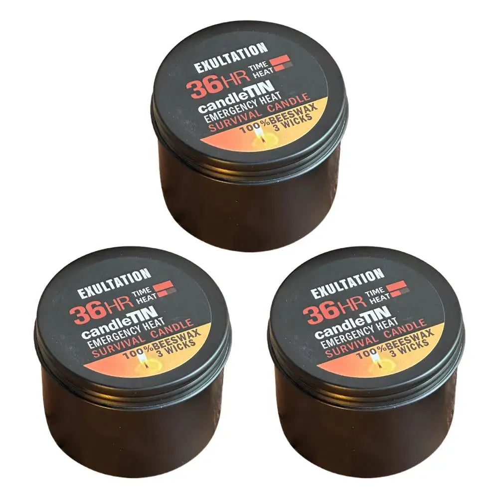 Nến Khẩn Cấp 36 Giờ 3 Bấc, Nến Sáp Ong Bền Lâu Hương Thơm Tựa Nến Sinh Tồn Cho Gia Đình Cắm Trại Câu Cá