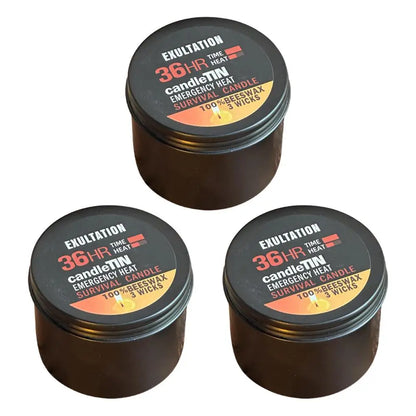 Nến Khẩn Cấp 36 Giờ 3 Bấc, Nến Sáp Ong Bền Lâu Hương Thơm Tựa Nến Sinh Tồn Cho Gia Đình Cắm Trại Câu Cá
