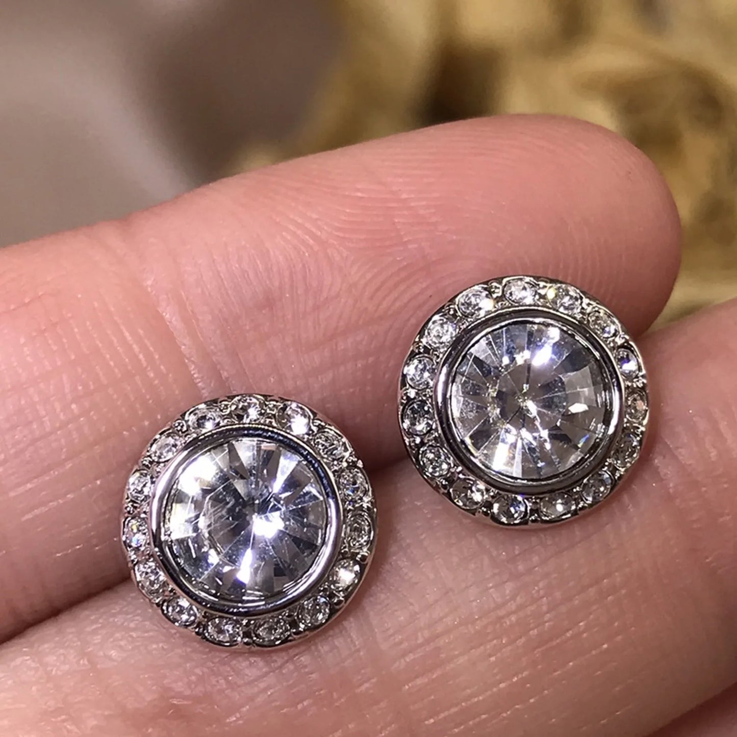 2025 New Original Round Water Drop Crystal High Jewelry Set Fashion Dazzling Women's Bracelet Earring Necklace Ring Wedding Gift