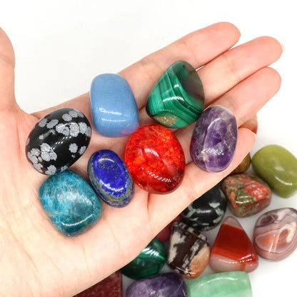 Natural Tumbled Stones Healing Crystal Reiki Quartz Gems Bulk Ore Gravel Energy Mineral Specimen Tank Aquarium Garden Home Decor