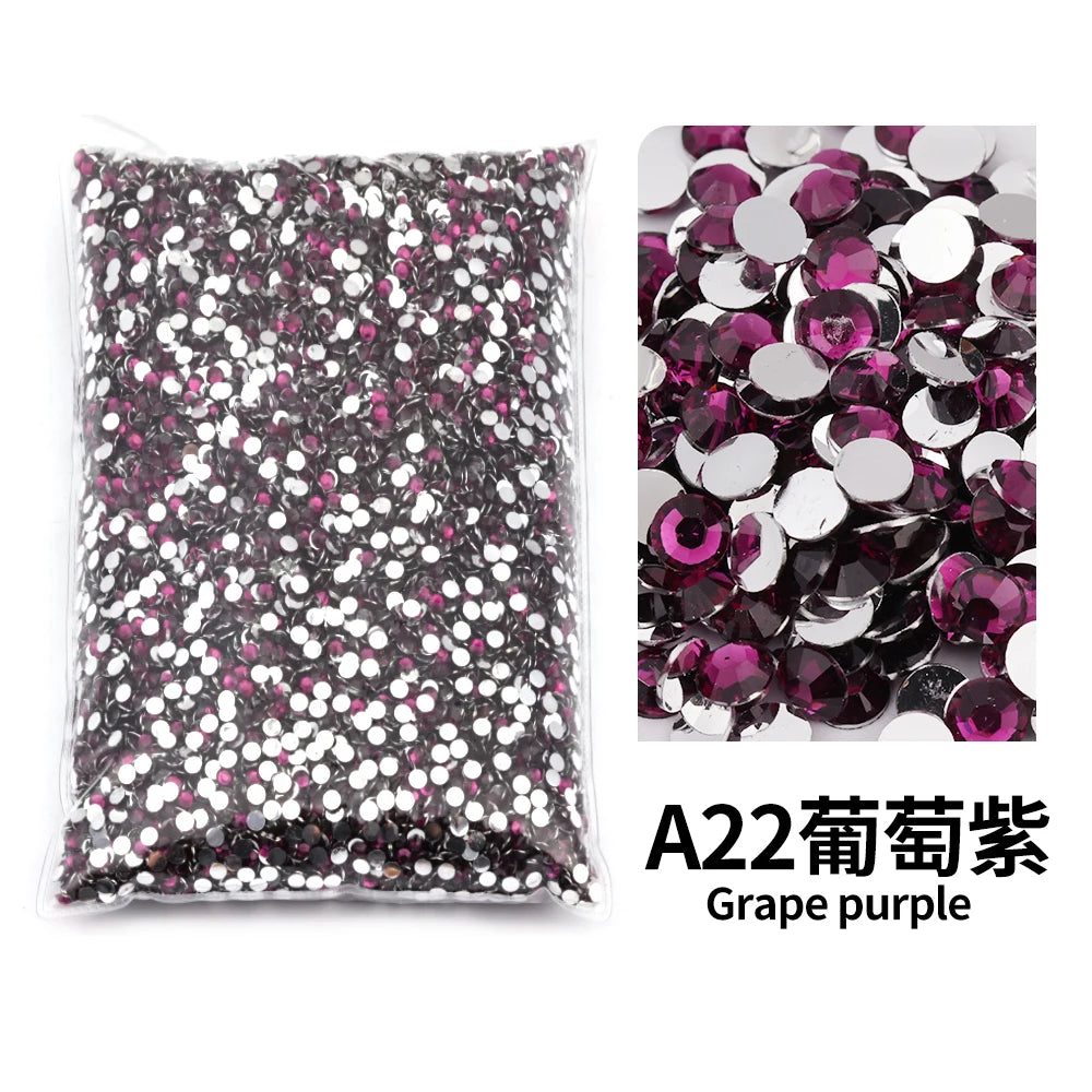 size 2mm,3mm,4mm,5mm,6mm Big Package Resin Non Hot Fix Rhinestones Bulk Wholesale Flat Crystals Nail Diy Glitters Cтразы Stone