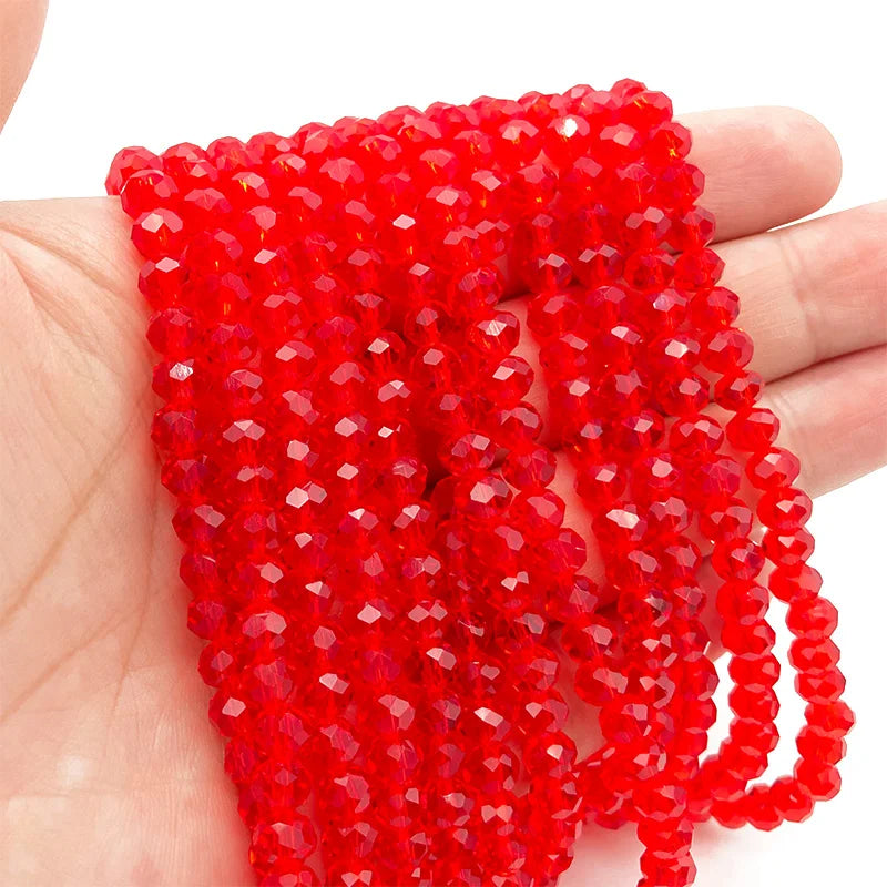 Multicolor 2 3 4 6 8mm Austria Faceted Crystal Beads Loose Spacer Round Glass Beads Bracelet DIY for Jewelry Making