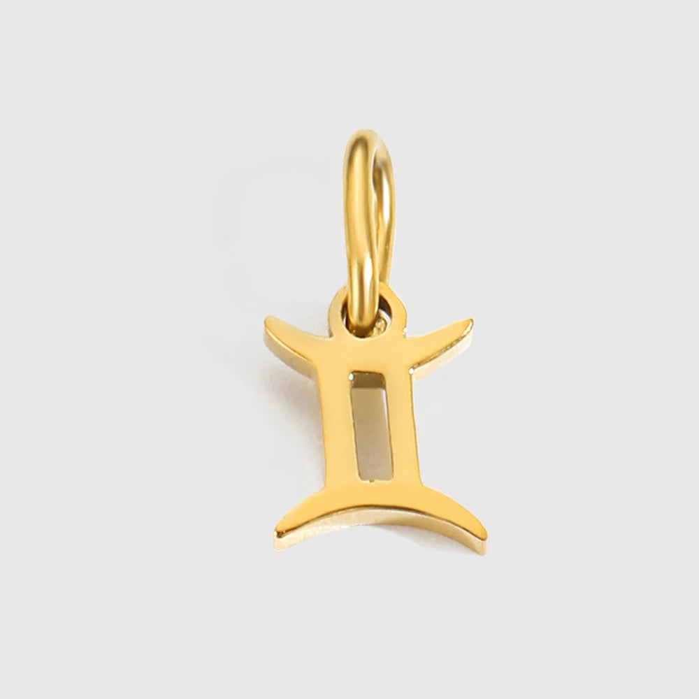 12 signes du zodiaque Pendentif Accessoires Collier Constellation en Acier Inoxydable Cadeau d'Anniversaire