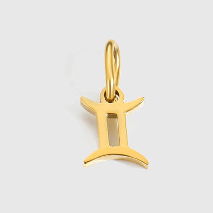 12 signes du zodiaque Pendentif Accessoires Collier Constellation en Acier Inoxydable Cadeau d'Anniversaire