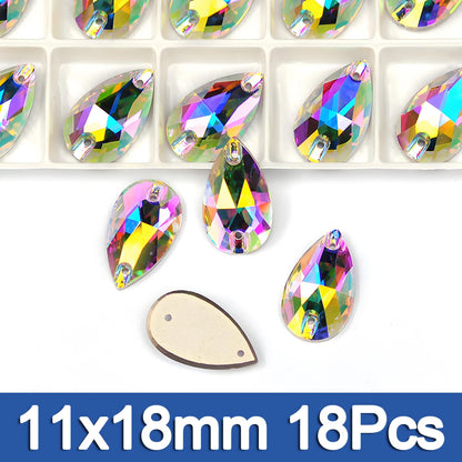 PUBRILEX Crystal AB Mix DIY Craft Supplies Needlework Sewing Gemstones Flatback Glass Strass Crystals Rhinestones For Clothing