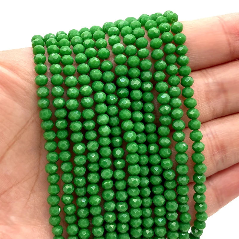 Multicolor 2 3 4 6 8mm Austria Faceted Crystal Beads Loose Spacer Round Glass Beads Bracelet DIY for Jewelry Making