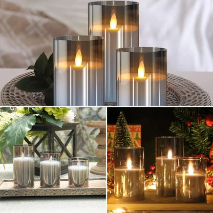LED lights electronic candles LED candle decorations acrylic candles complete set of remote control timers Christmas and wedding