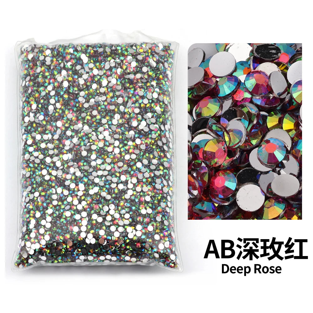 size 2mm,3mm,4mm,5mm,6mm Big Package Resin Non Hot Fix Rhinestones Bulk Wholesale Flat Crystals Nail Diy Glitters Cтразы Stone