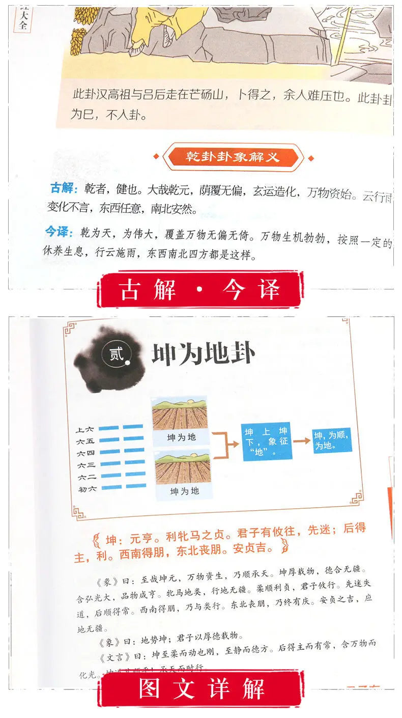 I Ching Complete Works Genuine Vernacular Zhou Yi Quan Book Illustrated I Ching Daquan Gossip Feng Shui Classic Books