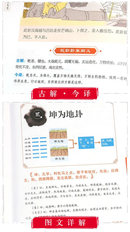 I Ching Complete Works Genuine Vernacular Zhou Yi Quan Book Illustrated I Ching Daquan Gossip Feng Shui Classic Books
