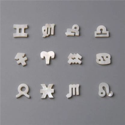 10PCS/lot 12 Constellation Horoscope Charms Beads 12 Zodiac Signs Multistyle Beads for DIY Couples Bracelets Jewelry Making