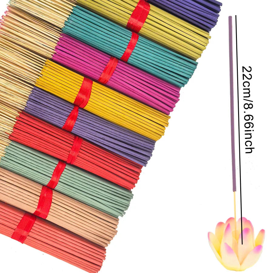7 Sets of 140 Incense Sticks, Available in Four Seasonal Sets: Rose, Lavender, Sandalwood, Jasmine, Mint, Cherry Blossom, Herbal and Dragon Bloodwood, Each Pack Contains 20 Sticks, Suitable for Home, Office, Yoga, Meditation,