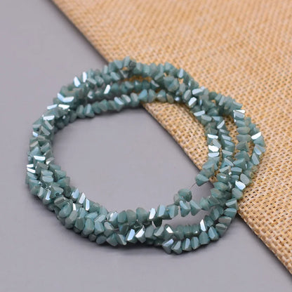 New Color Triangle Crystal Beads 4mm 130pcs Charm Crystal Glass Loose Beads For Jewelry Making DIY Earring Necklace