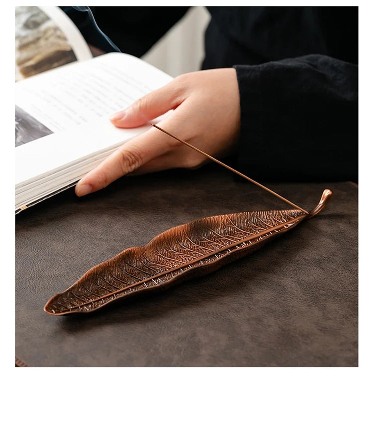 Long Leafs Censer Incense support rods Holder Ash Catcher incense stand Meditation Room Yoga insence burner Accessories XX003