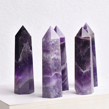 Natural Stone and Crystals Point Wand Witchcraft Rose Quartz Amethyst Home Decor Mineral Reiki Healing Stones Crafts Room Decor