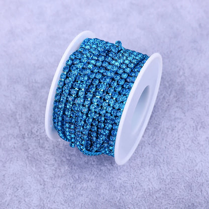 Crystal 10 Yard Rhinestones Trim Stone Cup Chain Gold Diamond Strass Decorative Applique Crystal Trimmings For Dresses