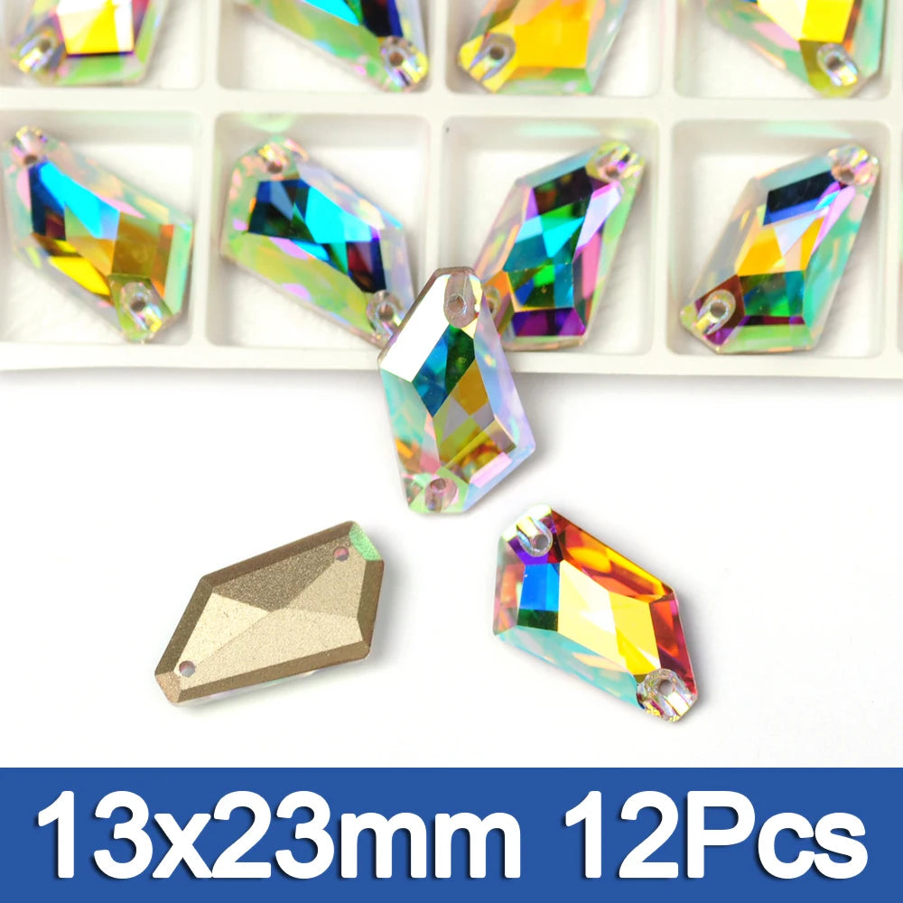 PUBRILEX Crystal AB Mix DIY Craft Supplies Needlework Sewing Gemstones Flatback Glass Strass Crystals Rhinestones For Clothing