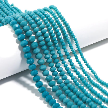 1Strand/Lot 3 4 6 8 10mm Rondelle Flat Faceted Crystal Beads Glass Spacer Beads For DIY Crafts Ornament Making Handmade Accesso