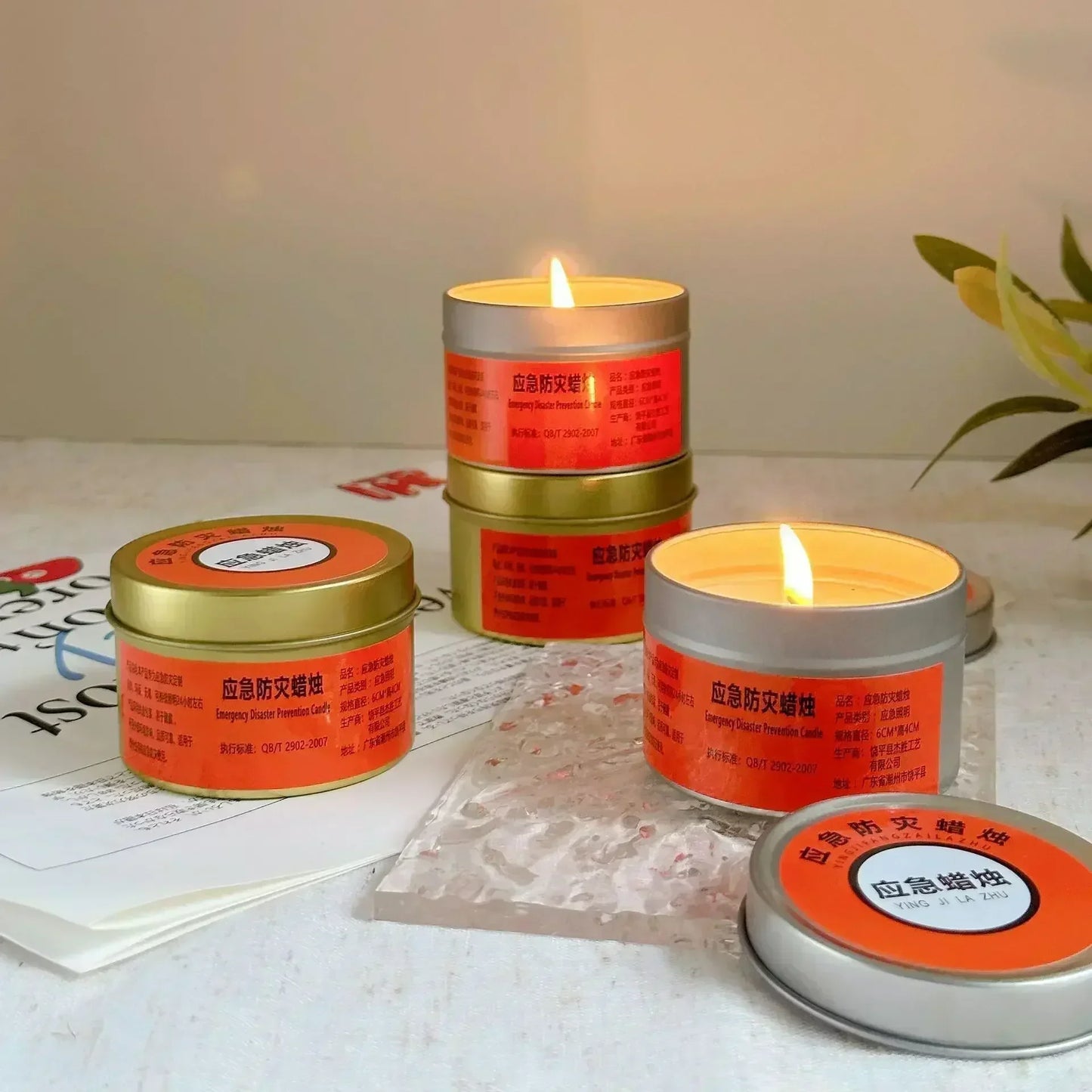 Emergency Candles for Household Power Outages Windproof Smokeless Disaster Prevention Emergency Supplies No Electricity Lighting