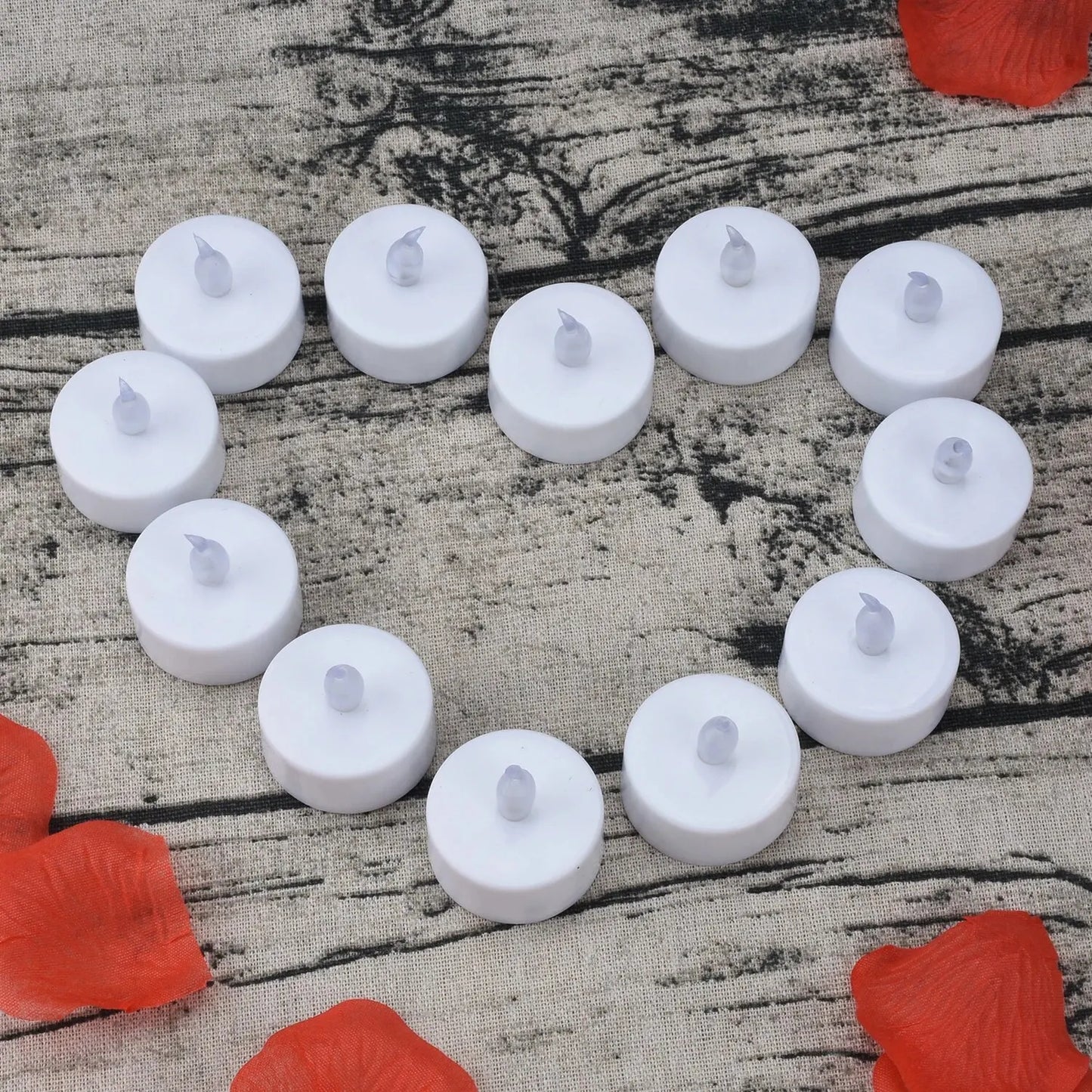 Nến Trà LED Không Lửa Màu Vàng Ấm Candlium Gói 12 Chiếc Chạy Bằng Pin Thời Lượng 200+ Giờ Dùng Cho Đèn Cầy Kỷ Niệm Trang Trí Đám Cưới