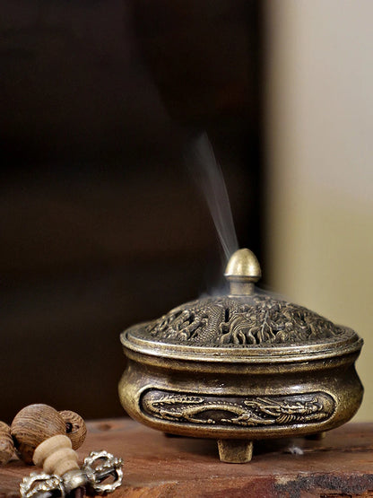 1PC Longfeng Fingertip Stove, Three-Legged Small Incense Burner, Non-Stick Powder Tray, Creative Aromatherapy Burner