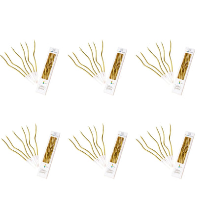 1/6boxes 15CM Curved Cake Candles Birthday Baby Shower Gender Reveal Cupcake Decorating Candle Toppers Wedding Party Decorative