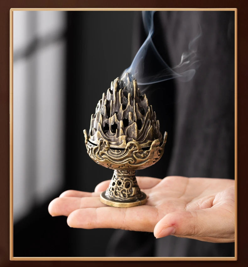 Boshan Incense Burner - Desktop Decoration/Home Office Decoration Collectibles/Creative Portable Mini Incense Burner