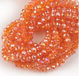 1Strand/Lot 3 4 6 8 10mm Rondelle Flat Faceted Crystal Beads Glass Spacer Beads For DIY Crafts Ornament Making Handmade Accesso