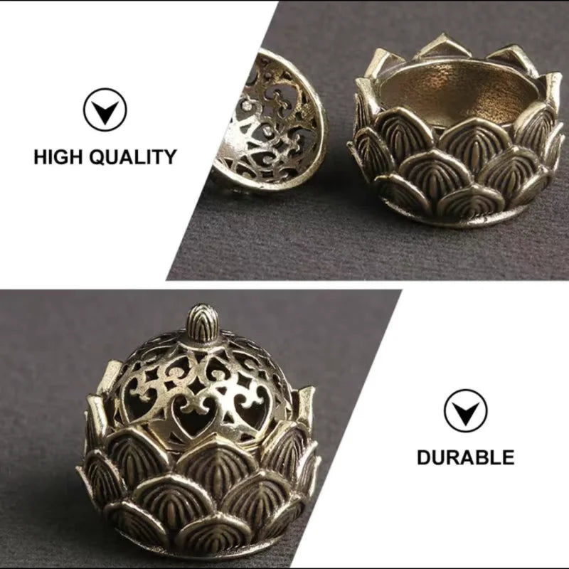 1pc Hollow Lotus Incense, Burner Hollow Incense Serving Tea Table Ornament, Mini Incense Burner