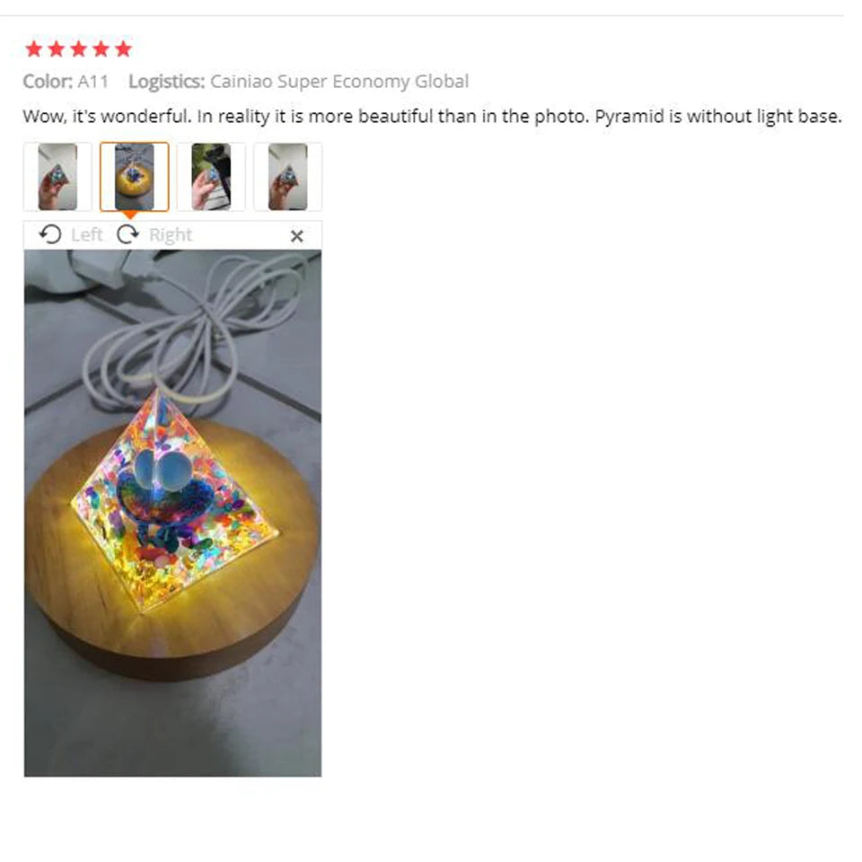 Natural stone amethyst crystalEnergy Generator Orgone Pyramid for E-Energy Protection Healing meditation orgonite crystal chakra