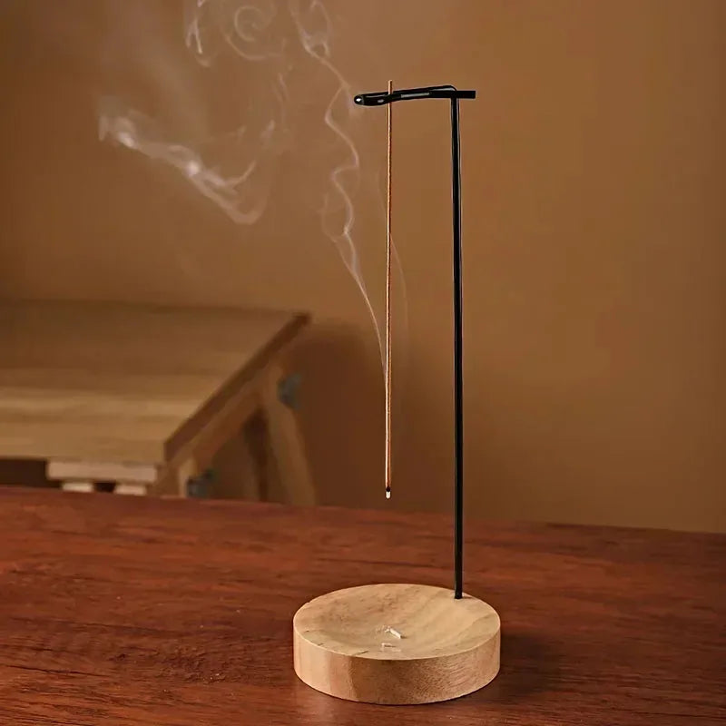 Brûleur d'encens inversé, Porte-bâton d'encens en bois, Plateau rond pour encens, Ornement, Décoration de maison, chambre, yoga