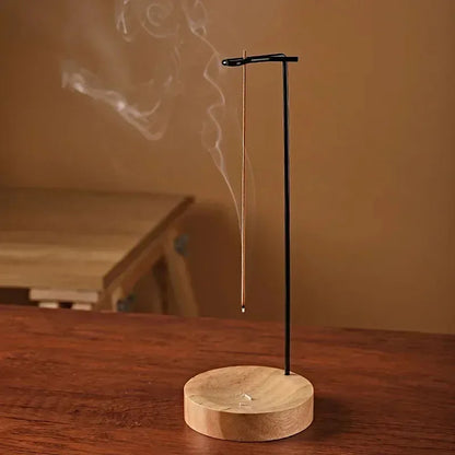 Brûleur d'encens inversé, Porte-bâton d'encens en bois, Plateau rond pour encens, Ornement, Décoration de maison, chambre, yoga