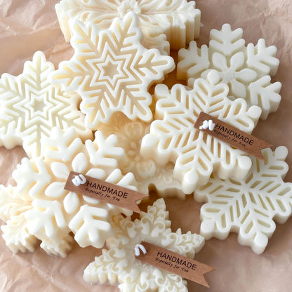 Snowflake Candle Silicone Mold DIY Christmas Soap Wax Melt Mold Aroma Stone Decor Handmade Craft Gift Home Decor Holiday Ornamen