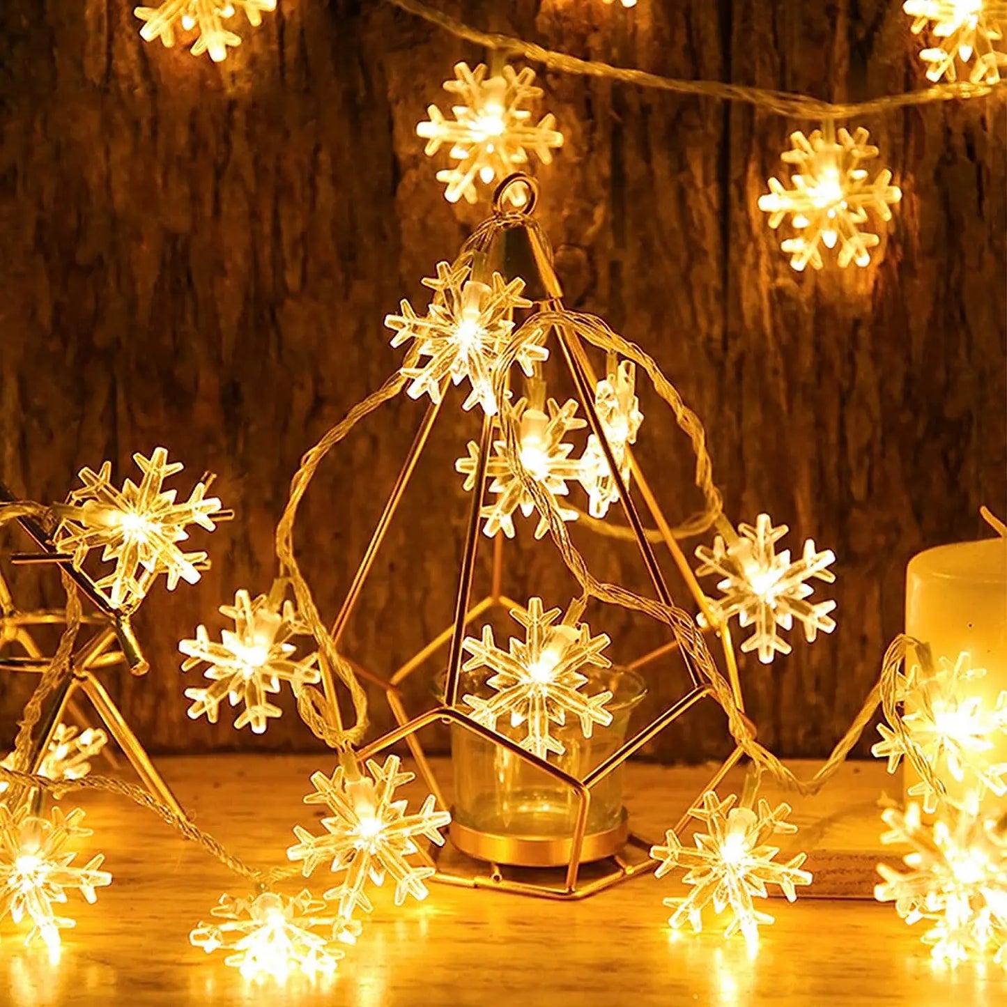 Dây Đèn LED Snowflake Trang Trí Nhà Cửa Giáng Sinh Đám Cưới Đèn Trang Trí Giáng Sinh Tại Nhà Trang Trí Tiệc Navidad