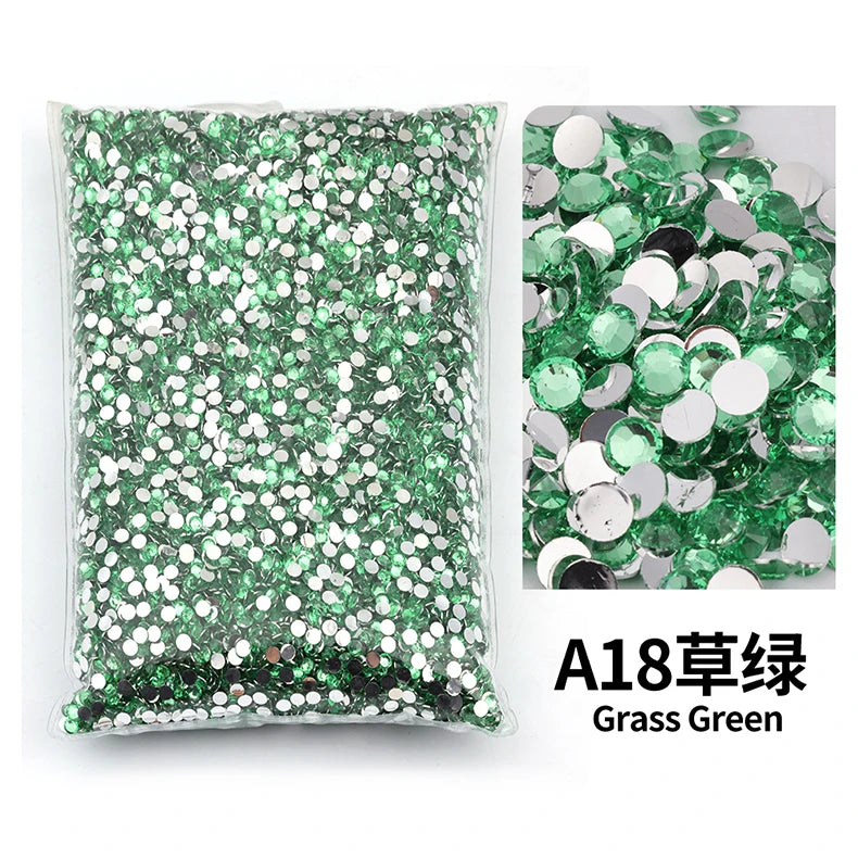 Big Package 2-6mm Resin Non Hot Fix Rhinestones Bulk Wholesale Flat Back Plastic Crystals Nail Diy Glitters Cтразы Stone