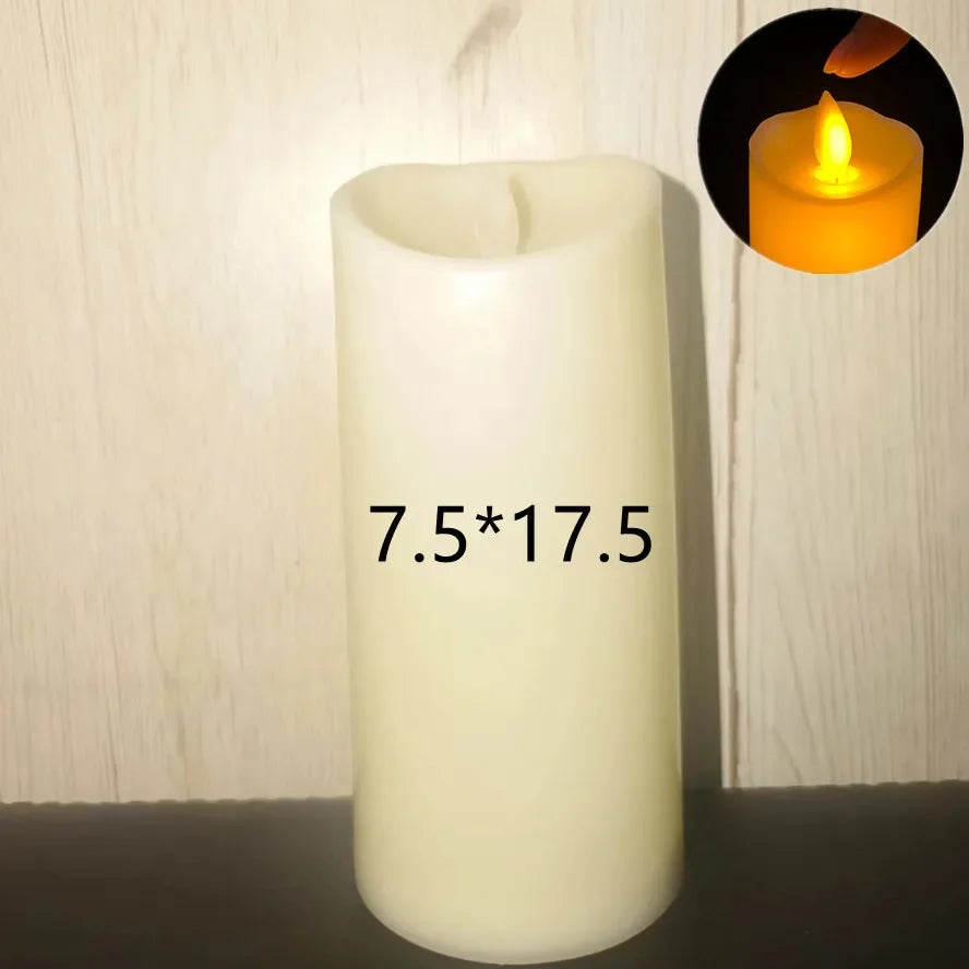 Nến LED nhấp nháy không lửa, Nến không lửa chạy pin cho trang trí đám cưới, tiệc sinh nhật màu vàng ấm