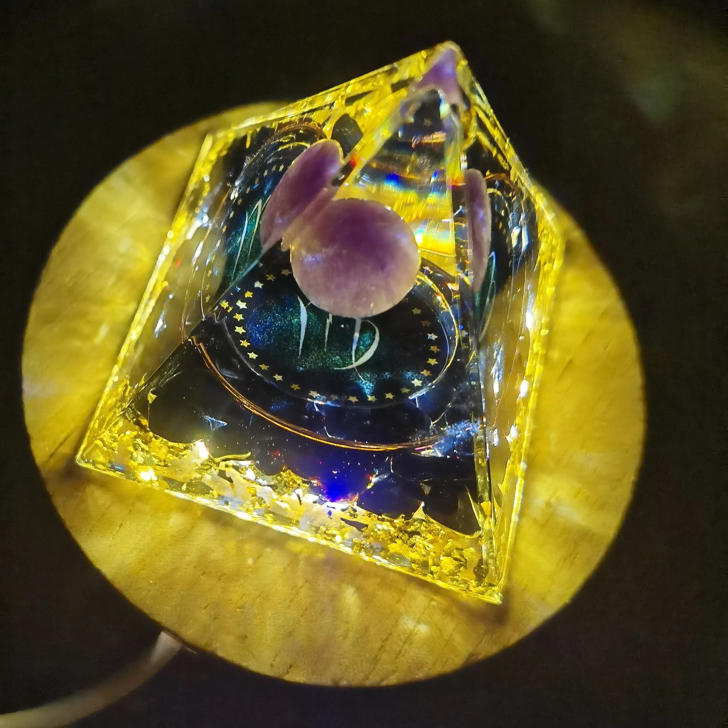 12 Zodiacs Orgone Pyramid 5cm Horoscope Healing Natural Crystal Stone Chakra Reiki Orgonite Gemstones Birthday Constellation