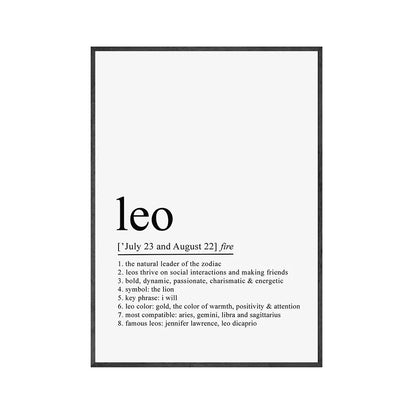 Aries Zodiac Print Zodiac Definition Horoscope Quotes Posters Prints Canvas Painting Wall Art Pictures Living Room Home Decor