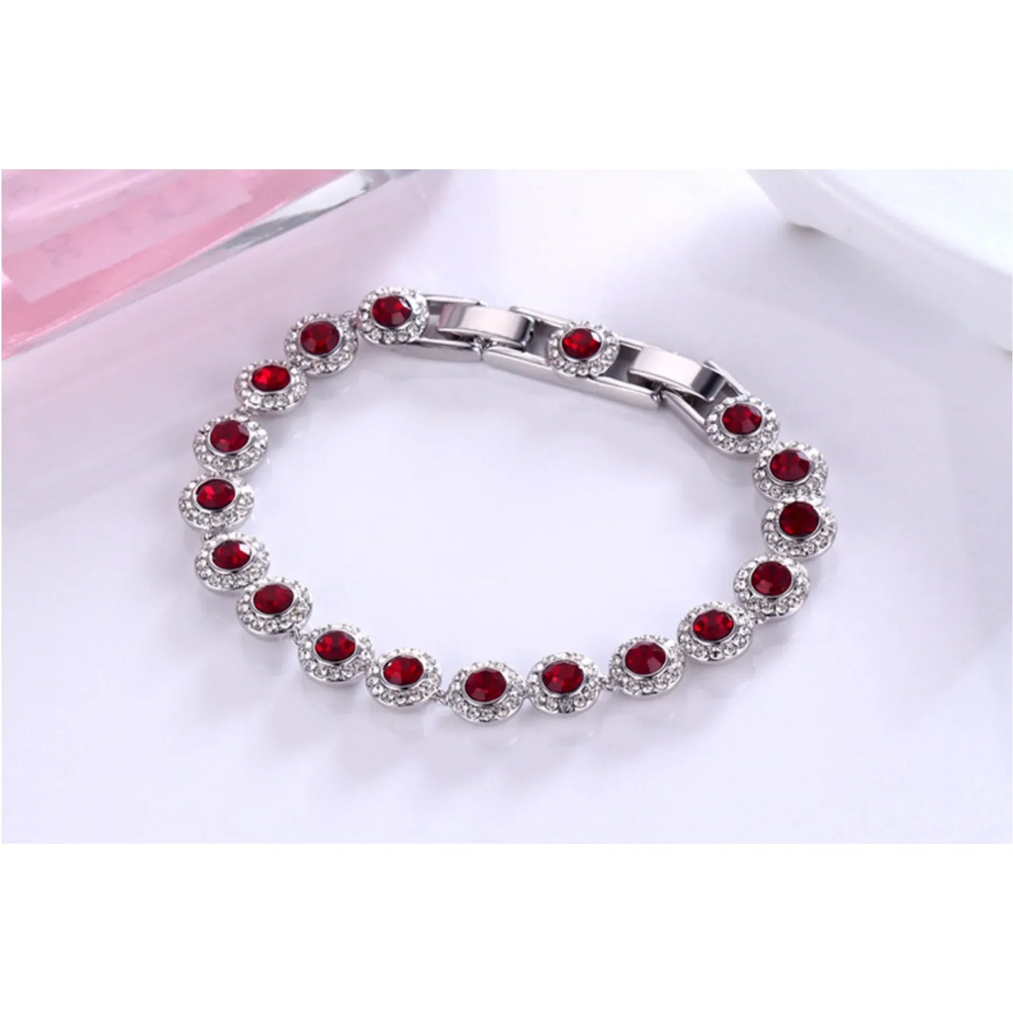 2025 New Original Round Water Drop Crystal High Jewelry Set Fashion Dazzling Women's Bracelet Earring Necklace Ring Wedding Gift