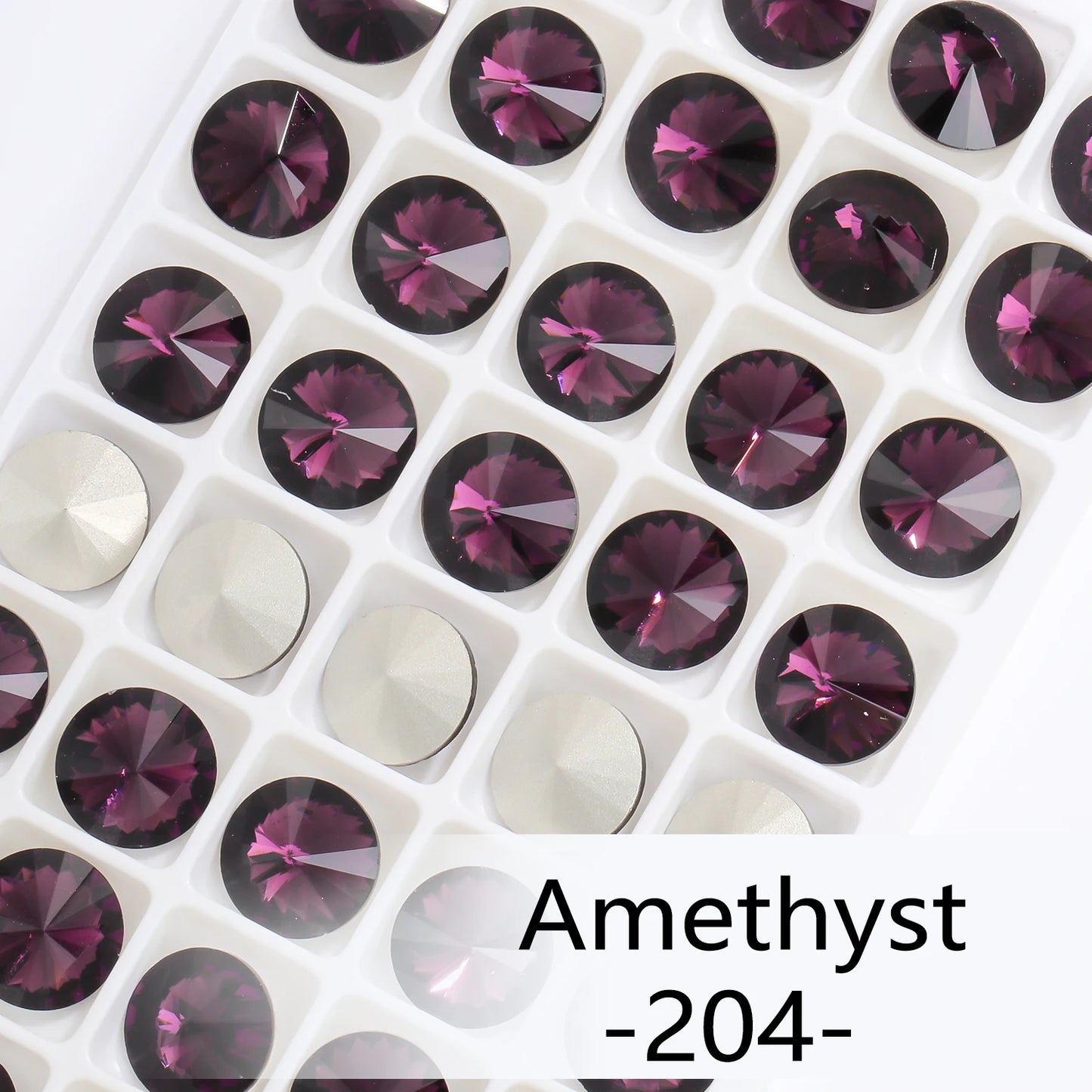 6/8/10/12/14MM Rivoli Rhinestone Round Pointed Diamond Stones Colorful Beads Crafts Crystal Nail Clothes Jewelry Accessories