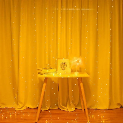 LED Curtain Lights USB Powered with Remote Control Holiday Christmas Decorations for Home Wedding Birthday Bedroom Party Lights