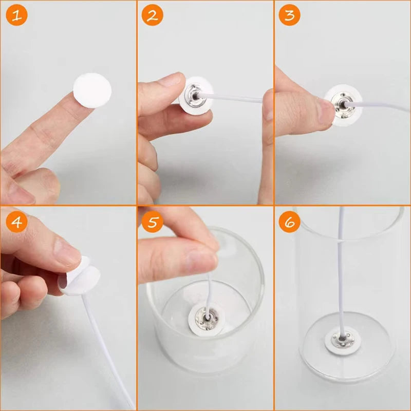 100 autocollants de mèche de bougie en mousse adhésive résistante à la chaleur, ruban adhésif double face pour fixer la base du support, fournitures de fabrication de bougies.
