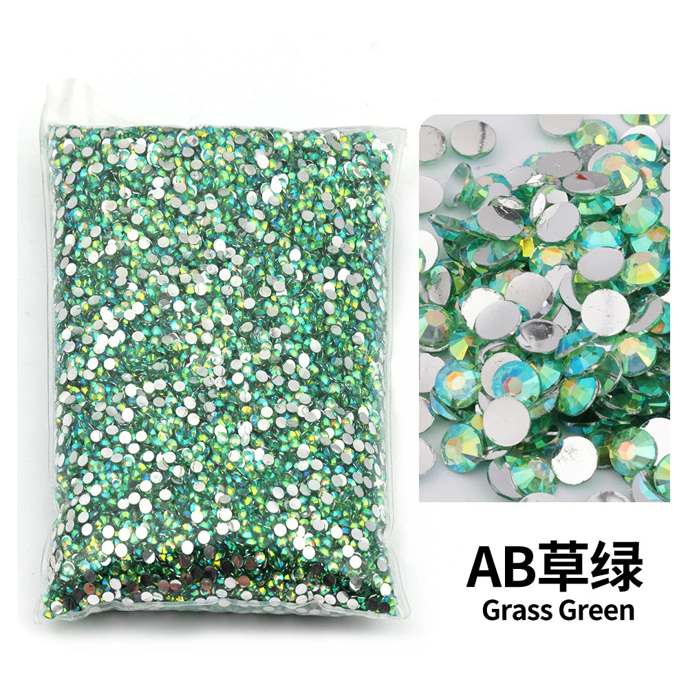 size 2mm,3mm,4mm,5mm,6mm Big Package Resin Non Hot Fix Rhinestones Bulk Wholesale Flat Crystals Nail Diy Glitters Cтразы Stone