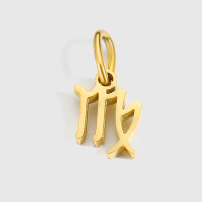12 signes du zodiaque Pendentif Accessoires Collier Constellation en Acier Inoxydable Cadeau d'Anniversaire
