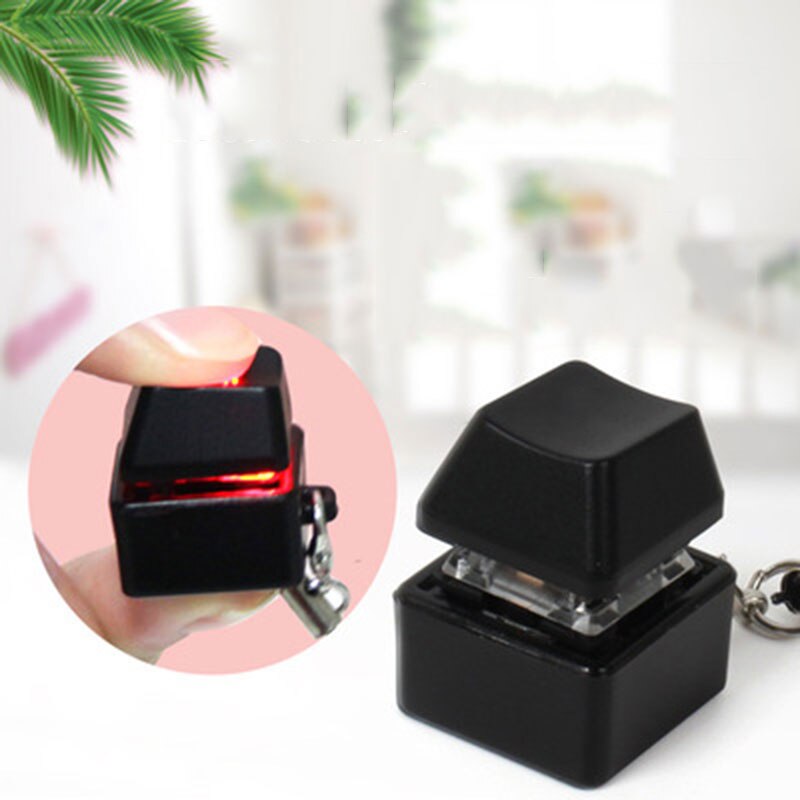 Mechanical Switch Keychain Keyboard EDC Fidget Gadget Funny Click Button Led Light Relief Stress Toy Fidget Autism Relief Toys