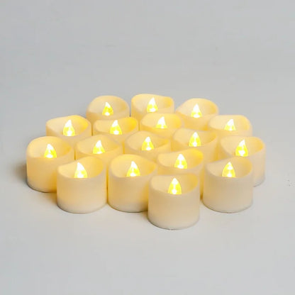 Flickering LED Ivory Electronic Candle, Flameless Tealight Candle,Battery Operated LED Tealight Candle, Ideal for Weddings, Ta