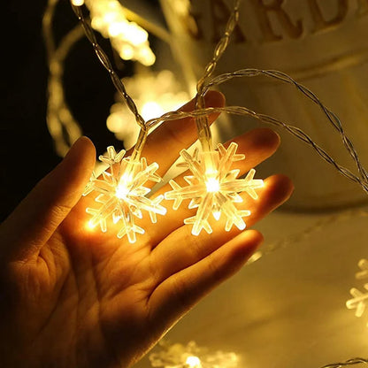 Dây Đèn LED Snowflake Trang Trí Nhà Cửa Giáng Sinh Đám Cưới Đèn Trang Trí Giáng Sinh Tại Nhà Trang Trí Tiệc Navidad