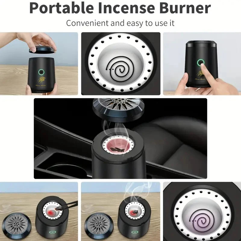 USB charging spice burner, portable electric aromatherapy diffuser - a popular small electric incense burner